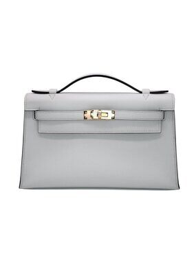 Hermes Handbag Pochette Kelly Gripaire Swift Gold